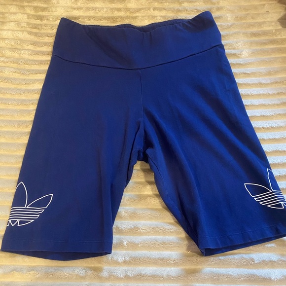 Adidas Women's Navy Bike Shorts - Picture 1 of 2